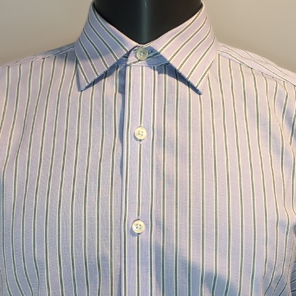 Michael Michael Kors purple Striped Dress Shirt